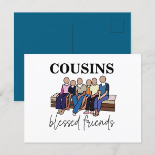 Postal Primos Benditos Amigos Reunión Familiar