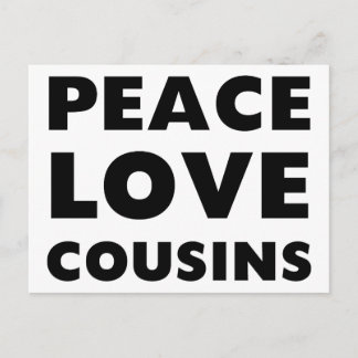 Postal Primos de amor por la paz
