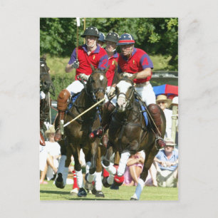 Postal Prince Charles William Harry Polo