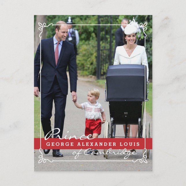 Postal Prince George - Princesa Charlotte - William Kate (Anverso)