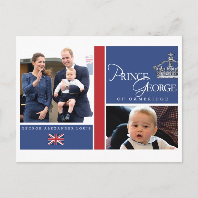 Postal Prince George - William & Kate (Anverso)