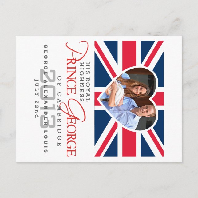 Postal Prince George - William & Kate (Anverso)