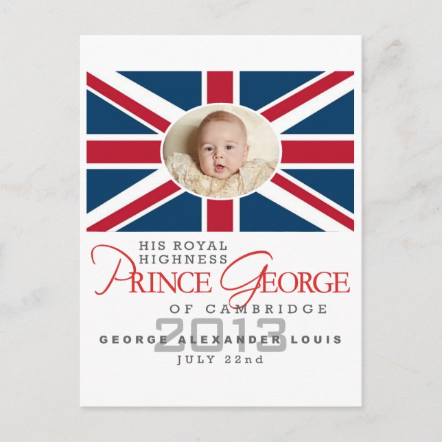 Postal Prince George - William & Kate (Anverso)