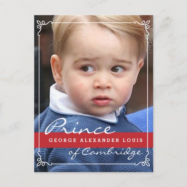 Postal Prince George y Prince William (Anverso)