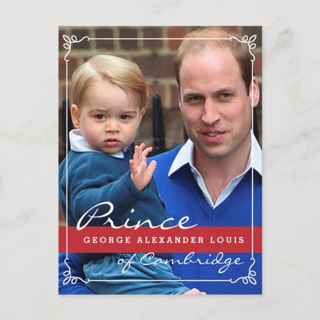 Postal Prince George y Prince William (Anverso)