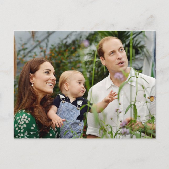Postal Prince William, Duchess Catherine y Prince George (Anverso)