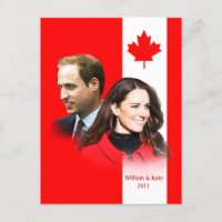 Prince William - Postcard de Kate Middleton Canada