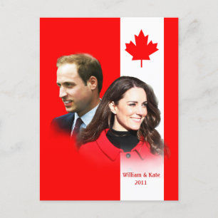 Postal Prince William - Postcard de Kate Middleton Canada