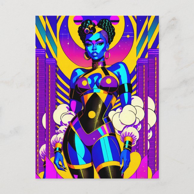 Postal Princesa al Acecho - Arte de Ken Gage (Anverso)