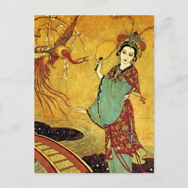 Postal “Princesa Badoura” de Edmund Dulac (Anverso)