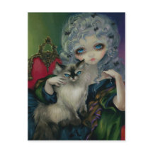 Postal "Princesa con gato Ragdoll"