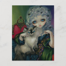 Postal "Princesa con gato Ragdoll"