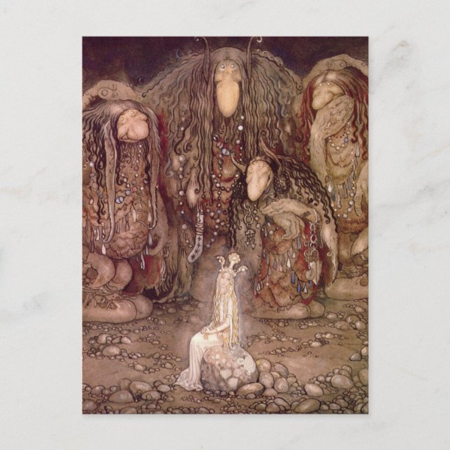 Postal Princesa con los duendes (Anverso)