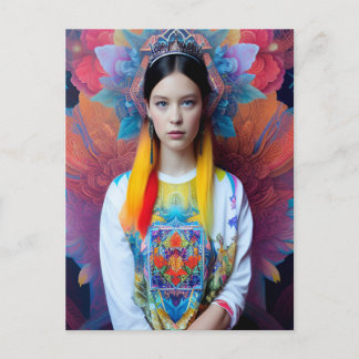 Postal Princesa con suéter blanco