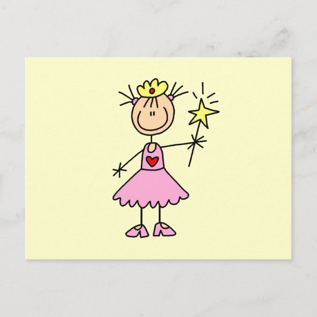 Postal Princesa con varita (Anverso)