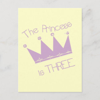 Postal Princesa Corona camisetas y regalos de tercer cump