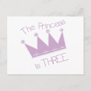 Postal Princesa Corona camisetas y regalos de tercer cump
