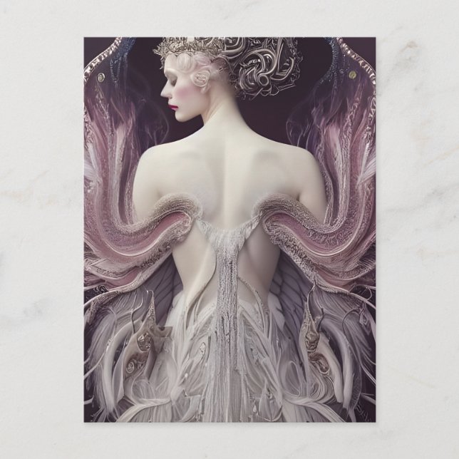 Postal Princesa de cisne rosa (Anverso)