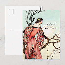 Postal Princesa de Cuento de Hadas Antiguo Cuento de Hada