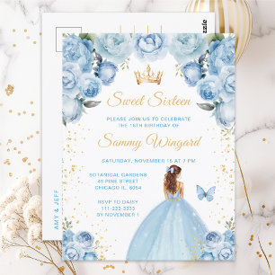 Postal Princesa de Cumpleaños Dulces Dieciséis con Cabell