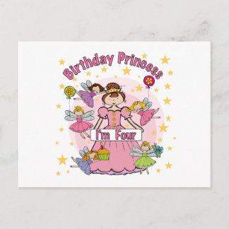 Postal Princesa de cumpleaños soy Cuatro camisetas y rega