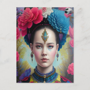 Postal Princesa de estilo con vestimenta escocesa