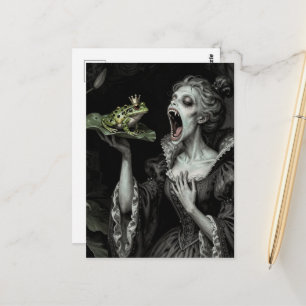 Postal Princesa de fantasía oscura se comió al sapo
