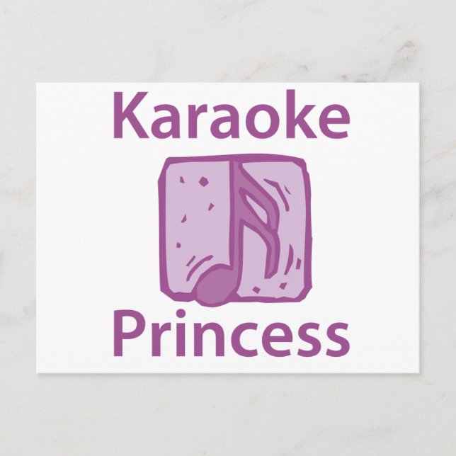 Postal Princesa de Karaoke (Anverso)