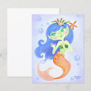 Postal Princesa de Sirena de Starfish Blank