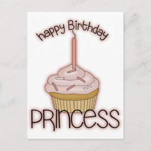 Postal Princesa del feliz cumpleaños