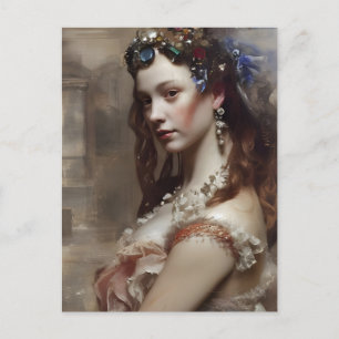 Postal Princesa del Renacimiento arte de fantasía genera