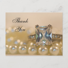 Postal Princesa Diamond Ring y Pearls Boda Gracias