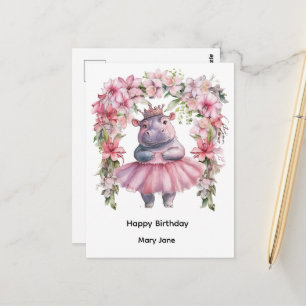 Postal Princesa Hipopótamo 