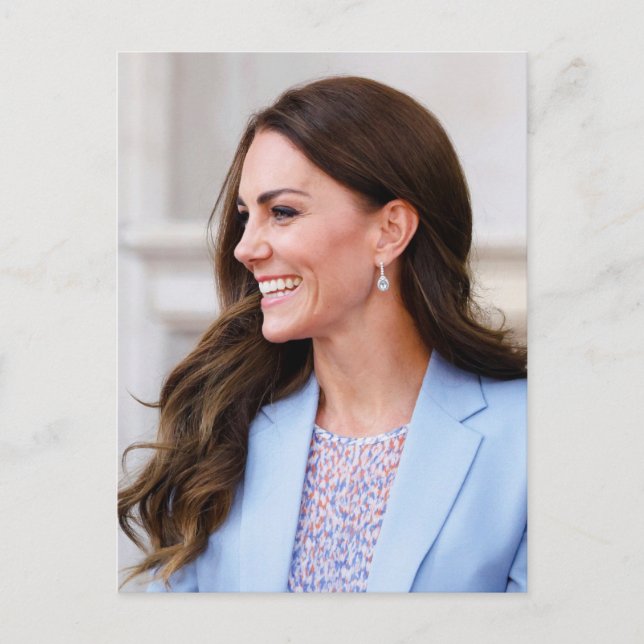 Postal Princesa Kate polvo azul estilizado (Anverso)