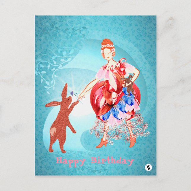 Postal Princesa Liebre Amistad Preciosa (Anverso)