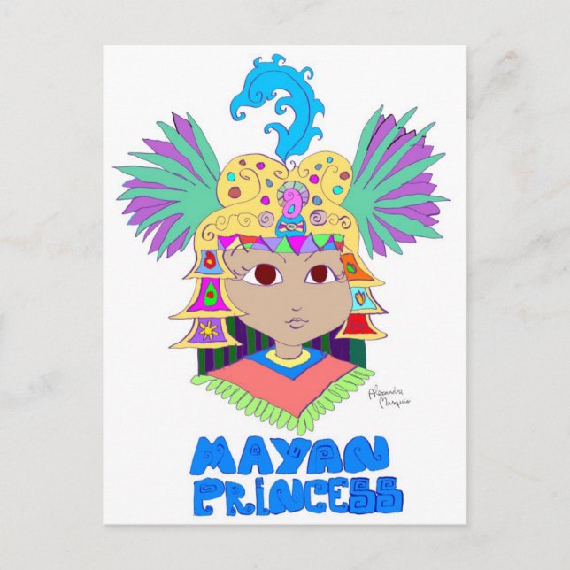 Postal Princesa Maya (Anverso)