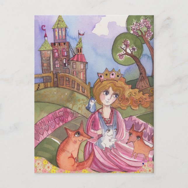 Postal Princesa que amaba a los animales (Anverso)