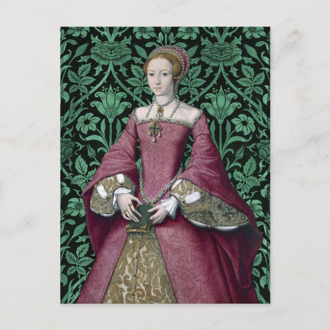 Postal Princesa retrato Isabel Tudor, Reina  (Anverso)