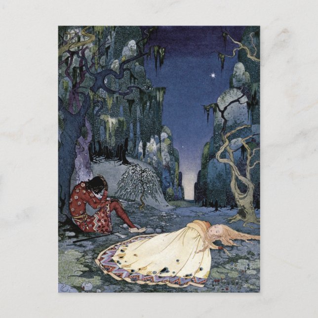 Postal Princesa Sleeping en bosque (Anverso)
