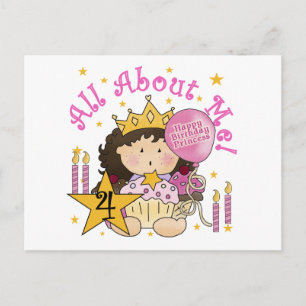 Postal Princesa todo sobre mí camisetas de cumpleaños