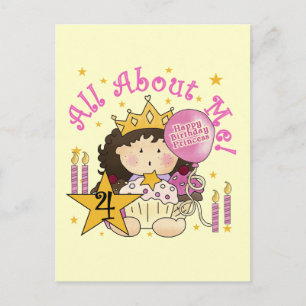 Postal Princesa todo sobre mí camisetas de cumpleaños