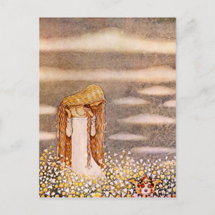 Postal "Princesa Tuvstarr" acuarela John Bauer