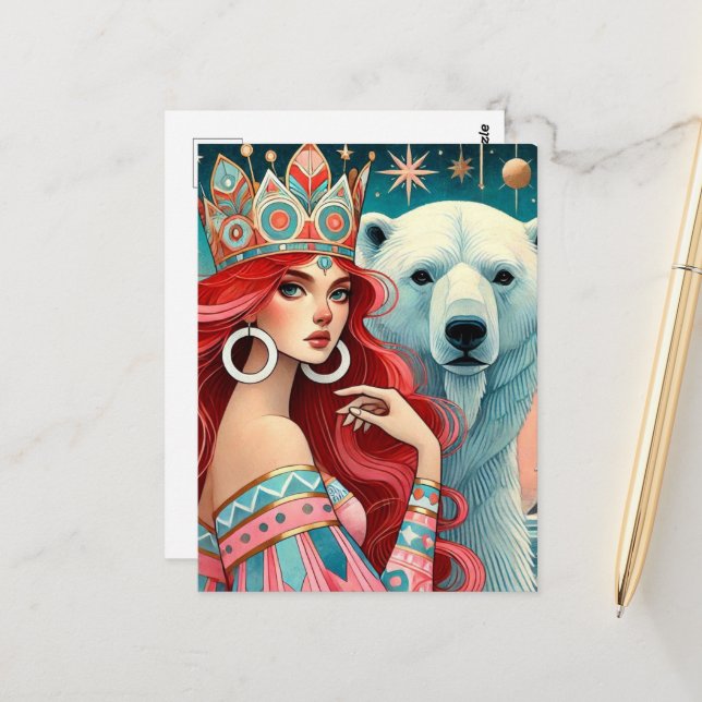 Postal Princesa y el oso polar (Anverso/Reverso In Situ)