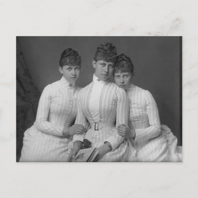 Postal Princesas de Prusia: Sophie, Victoria, Margarete (Anverso)
