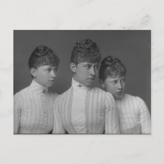 Postal Princesas de Prusia: Sophie, Victoria, Margarete (Anverso)