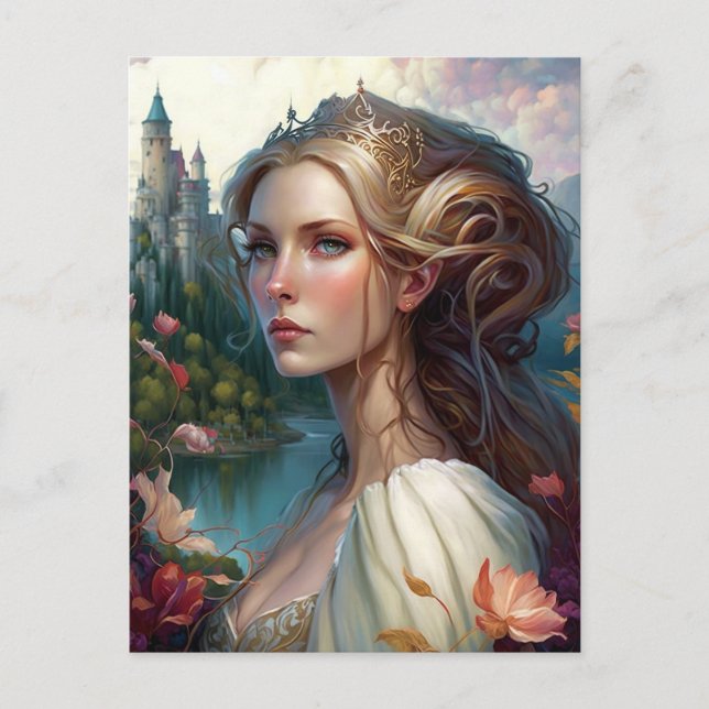 Postal Princess Castle Fantasy Art (Anverso)