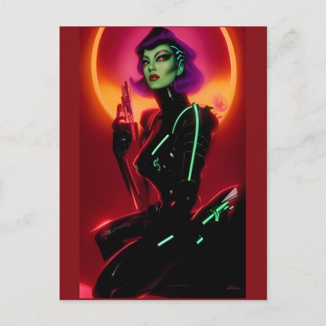 Postal Princess Cybrella at the Cyberpunk Ball (Anverso)