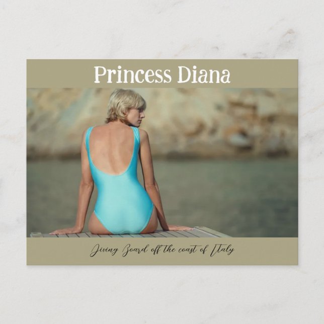 Postal Princess Diana Icónica Image Diving Board (Anverso)