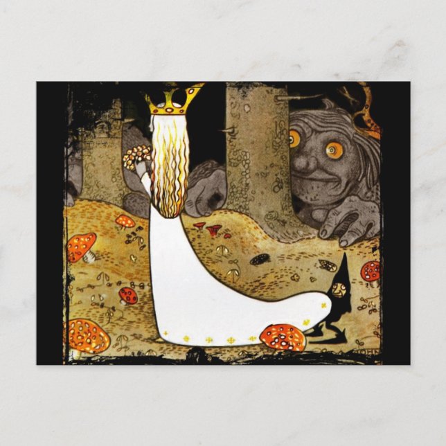 Postal Princess in White con flores (Anverso)