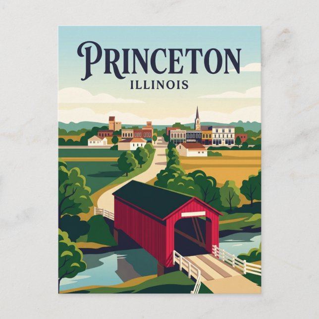 Postal Princeton Illinois (Anverso)